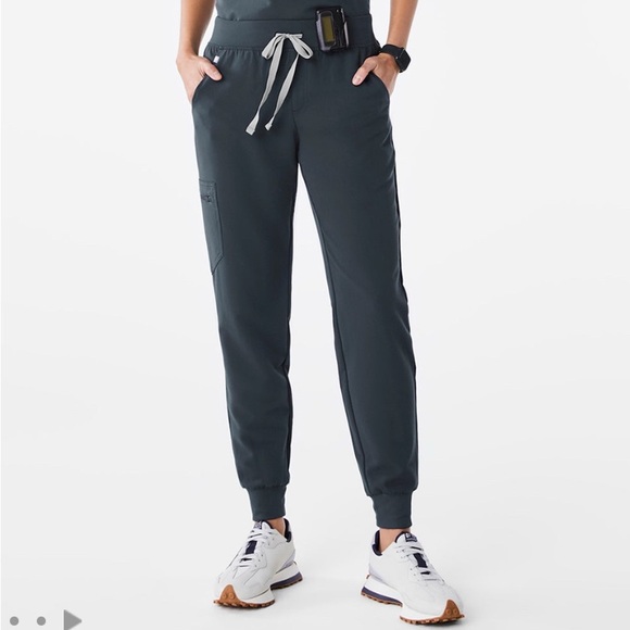 Figs Women's dark harbor with pink drawstring Zamora Jogger Scrub pants - Picture 1 of 3